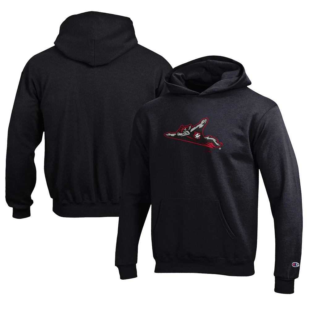 Youth Champion Black Richmond Flying Squirrels Eco Powerblend Pullover Hoodie