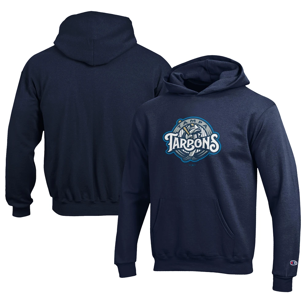 Youth Champion Navy Tampa Tarpons Eco Powerblend Pullover Hoodie