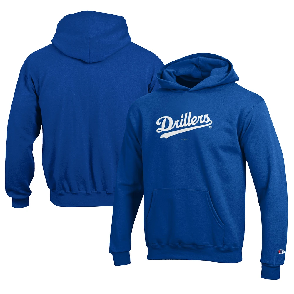 Youth Champion Royal Tulsa Drillers Eco Powerblend Pullover Hoodie