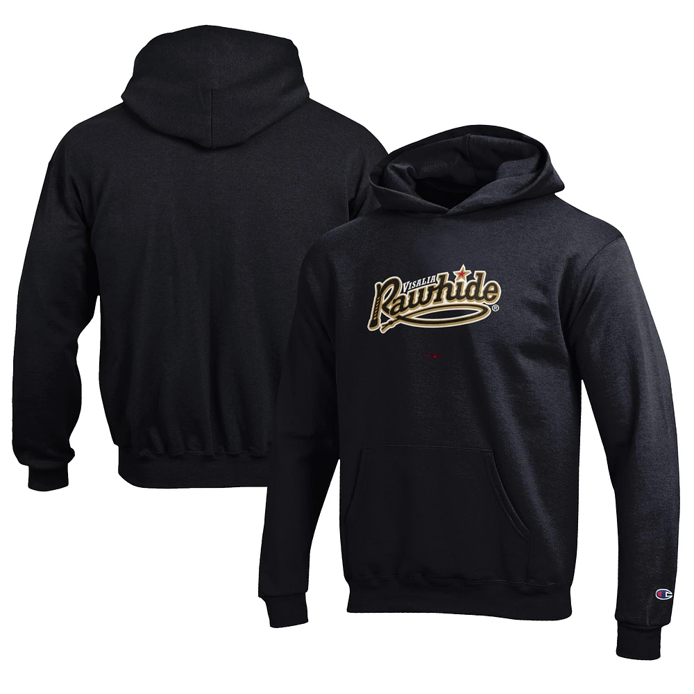 Youth Champion Black Visalia Rawhide Eco Powerblend Pullover Hoodie