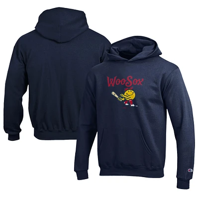 Youth Champion Navy Worcester Red Sox Eco Powerblend Pullover Hoodie