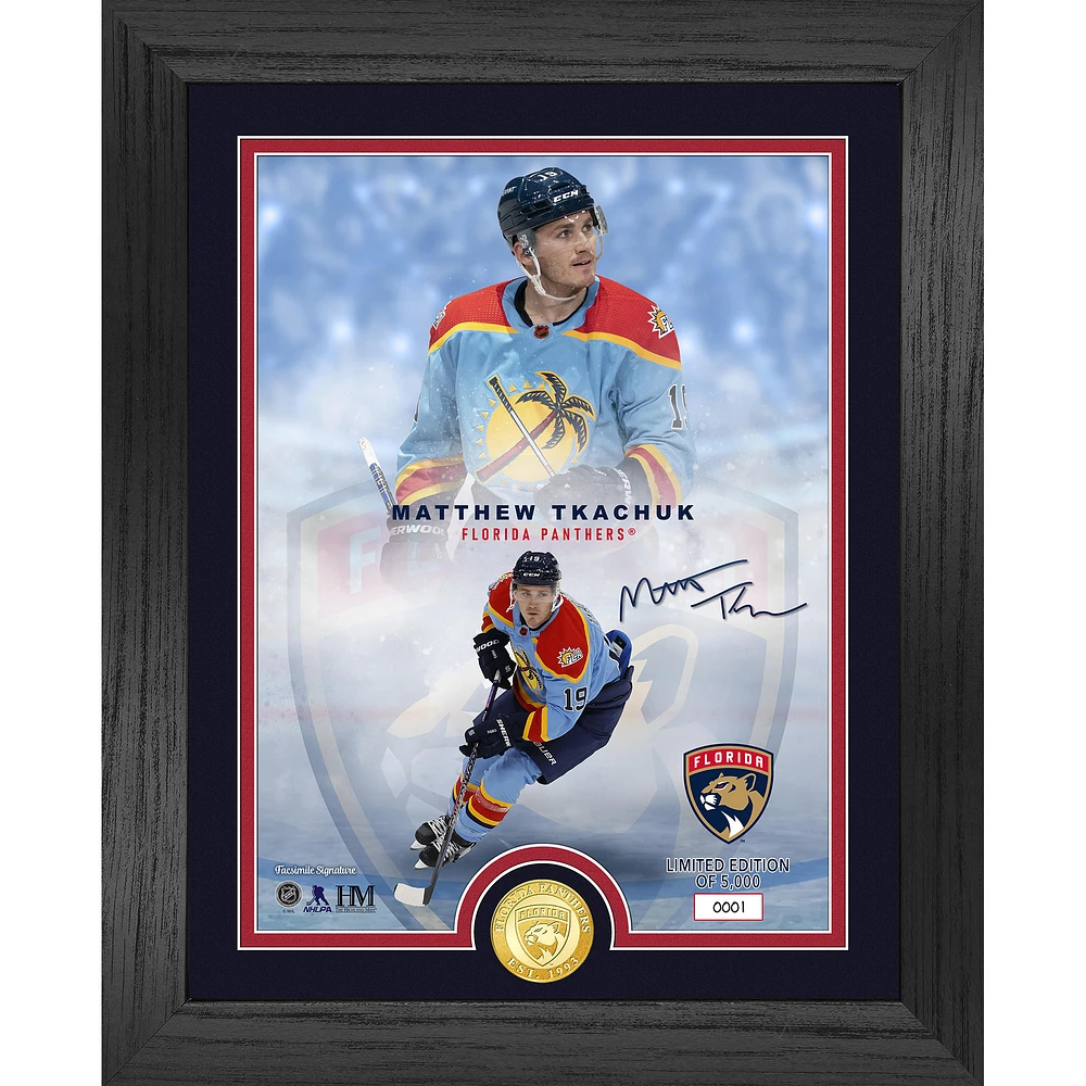 Highland Mint Matthew Tkachuk Florida Panthers 13'' x 16'' Framed Photo Mint