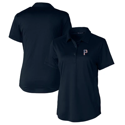 Women's Cutter & Buck Navy Pittsburgh Pirates Americana Logo Prospect DryTec Textured Stretch Polo