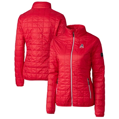 Women's Cutter & Buck Red Arizona Diamondbacks Americana Logo Rainier PrimaLoft Eco Insulated Full-Zip Puffer Jacket