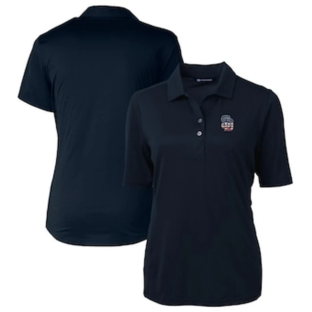 Women's Cutter & Buck Navy San Diego Padres Americana Logo DryTec Virtue Eco Pique Recycled Polo