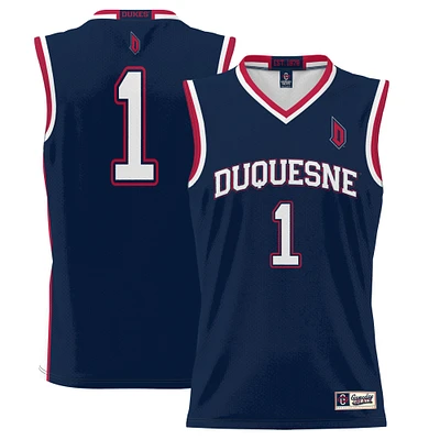 Men's GameDay Greats #1 Navy Duquesne Dukes Lightweight Basketball Jersey