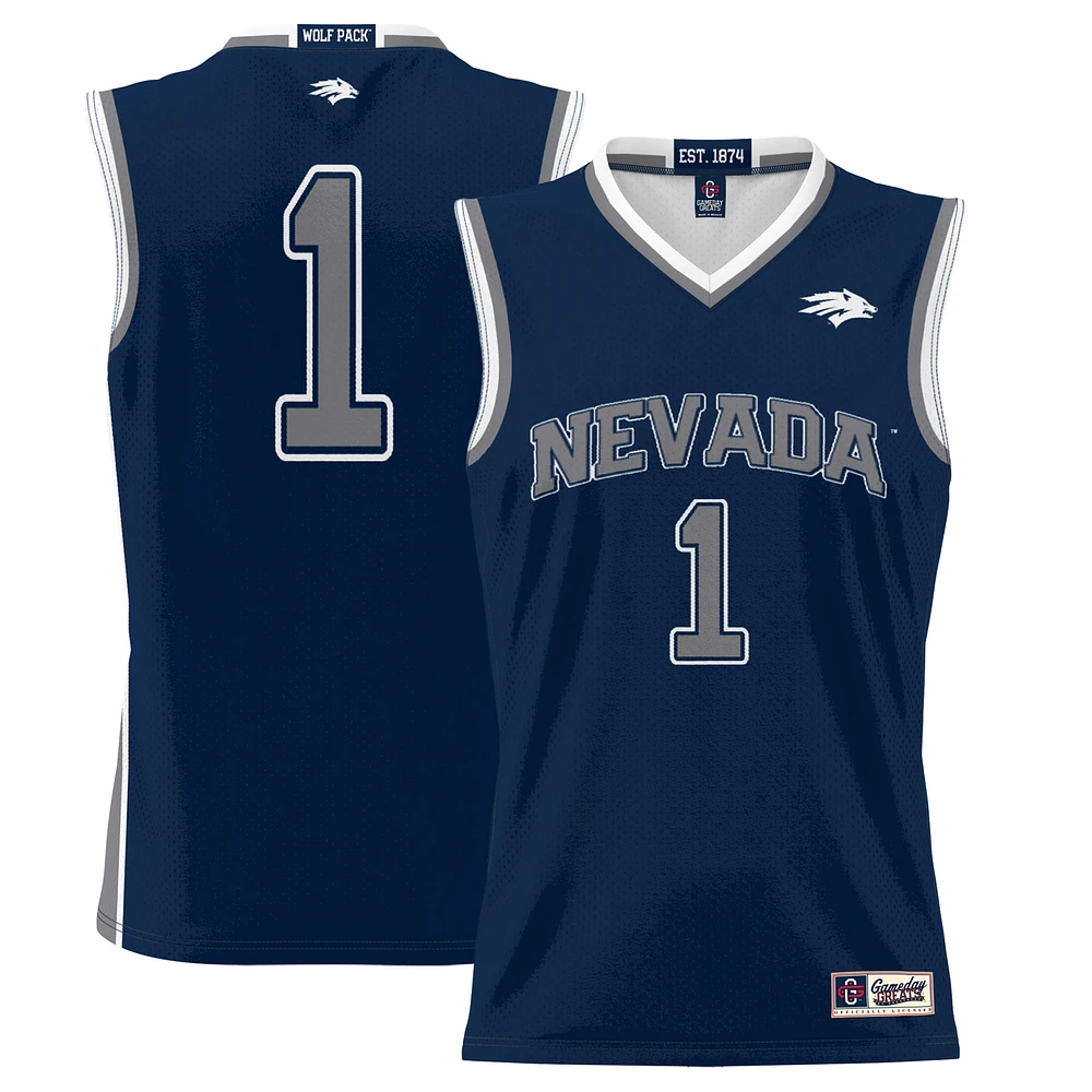Men's GameDay Greats #1 Navy Nevada Wolf Pack Lightweight Basketball Jersey
