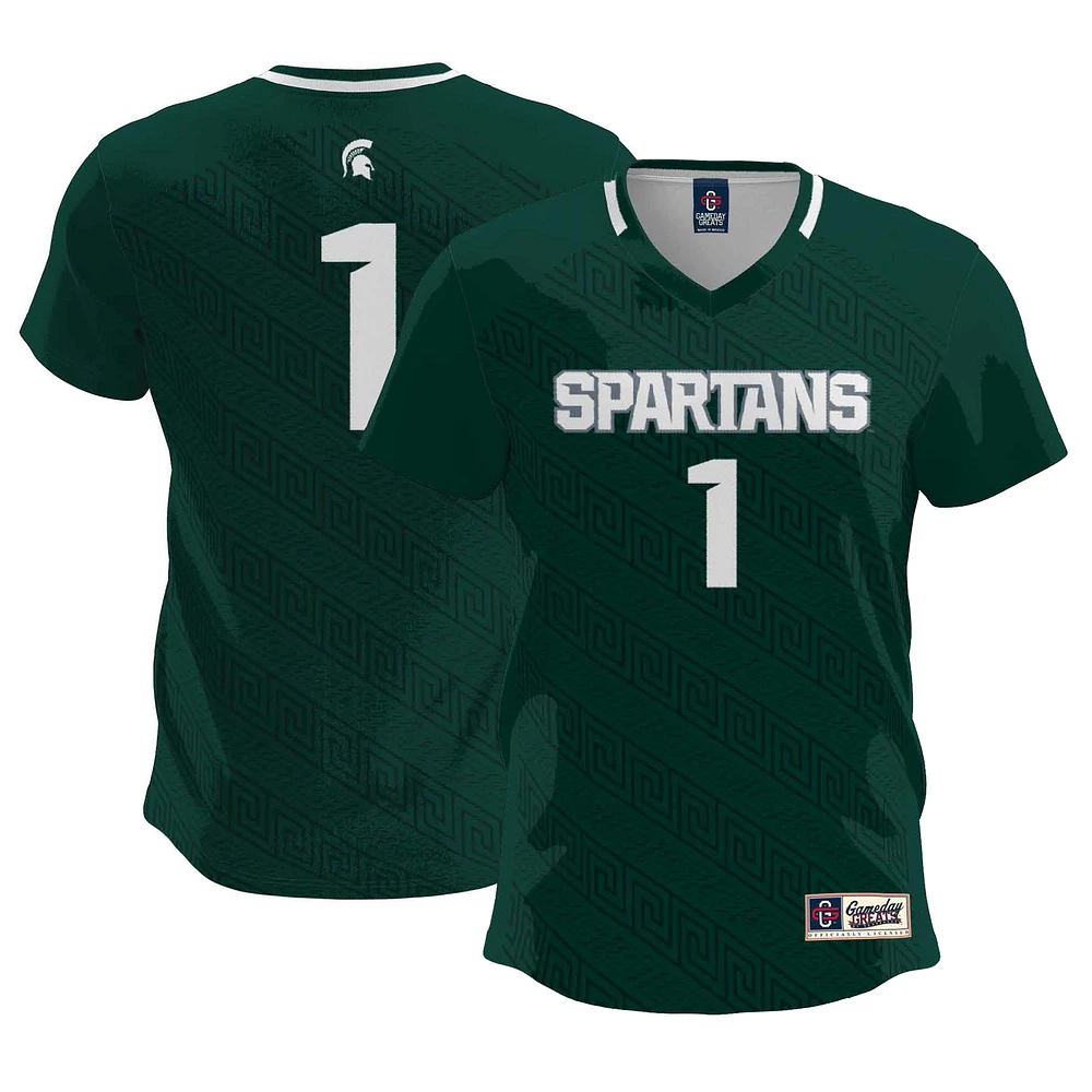 Men's GameDay Greats #1 Michigan State Spartans Lightweight Soccer Team Jersey