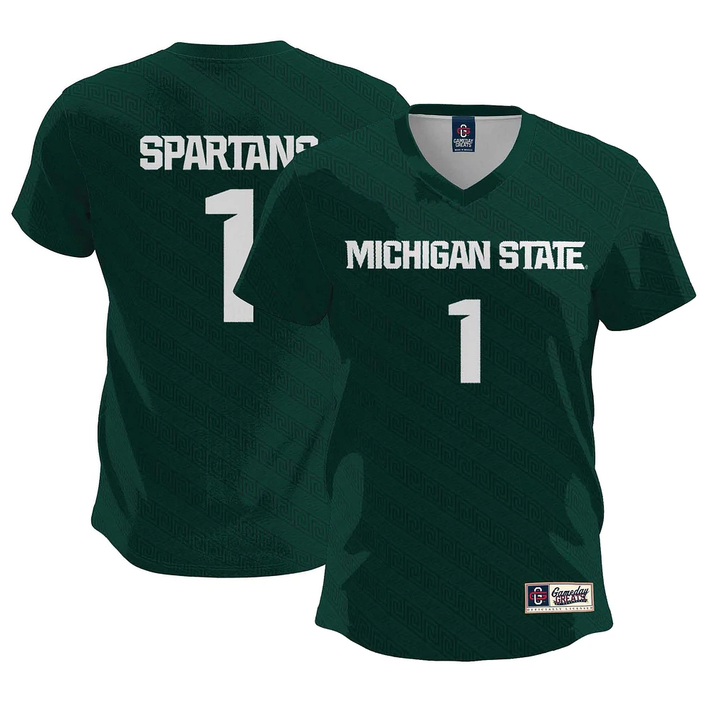 Women's GameDay Greats #1 Michigan State Spartans Lightweight Soccer Team Jersey