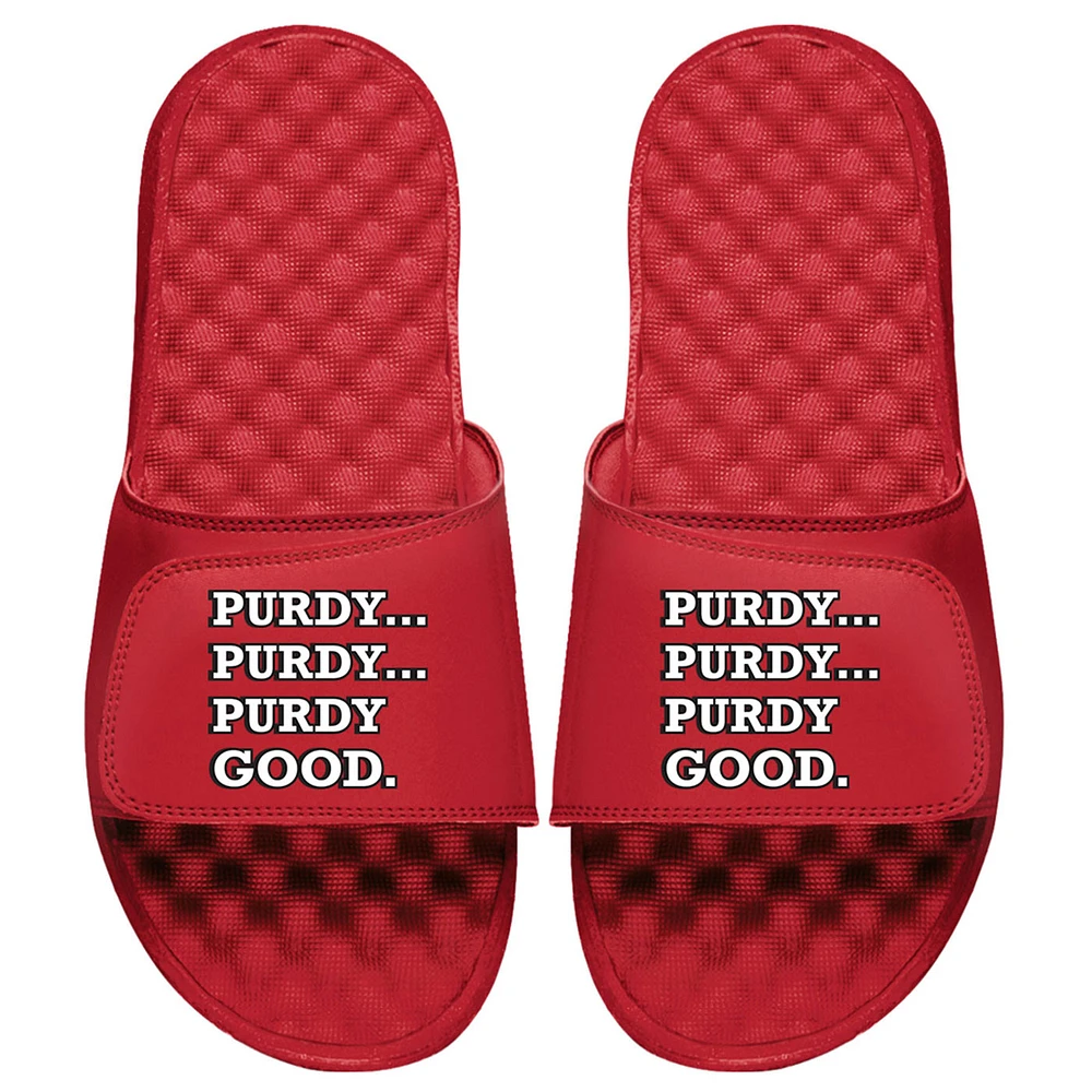 Youth ISlide x BreakingT Brock Purdy Red NFLPA Good Slide Sandals