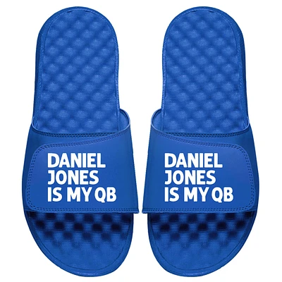 Youth ISlide x BreakingT Daniel Jones Royal NFLPA My Quarterback Slide Sandals