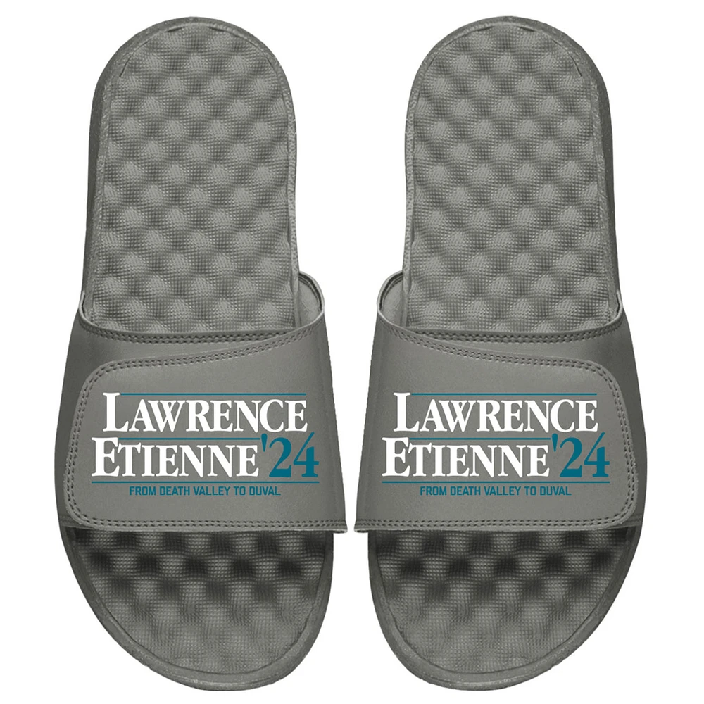 Youth ISlide x BreakingT Trevor Lawrence & Travis Etienne Gray NFLPA From Death Valley To Duval Slide Sandals