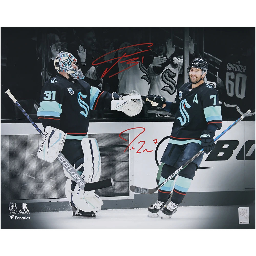 Philipp Grubauer & Jordan Eberle Seattle Kraken Autographed 16" x 20" Dual Photograph