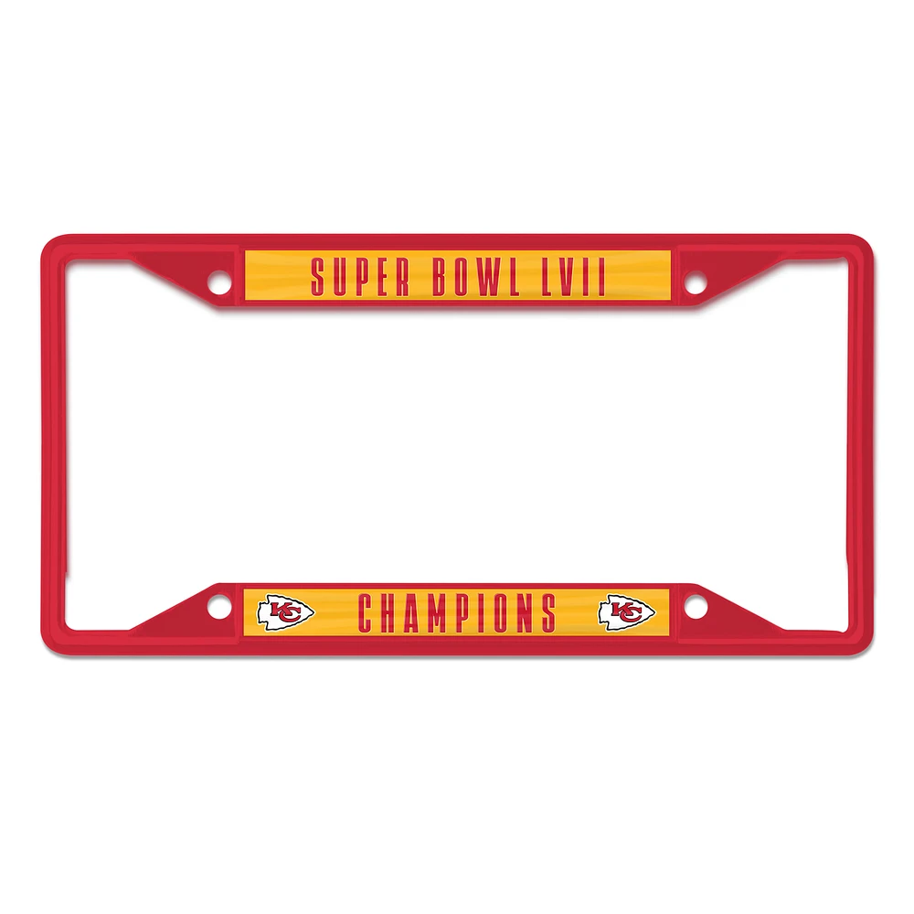 WinCraft Kansas City Chiefs Super Bowl LVII Champions Metal Laser Cut Color License Plate Frame