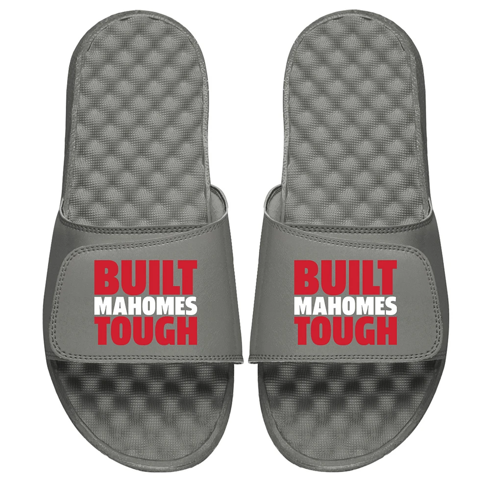 Men's ISlide x BreakingT Patrick Mahomes Gray NFLPA Built Tough Slide Sandals