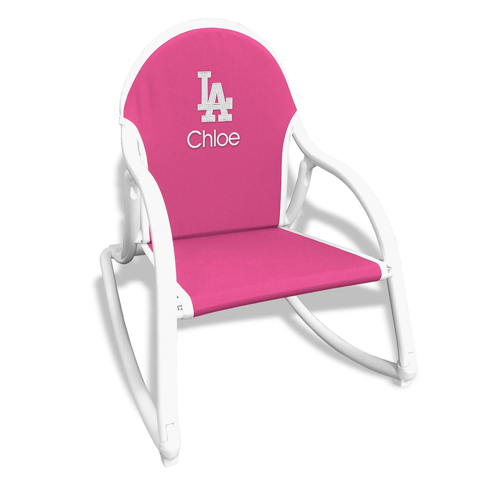 Children's Pink Los Angeles Dodgers Personalized Rocking Chair