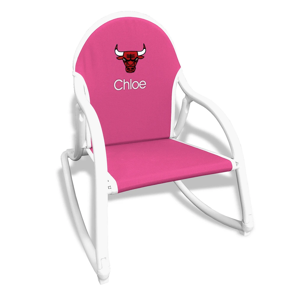 Children's Pink Chicago Bulls Personalized Rocking Chair