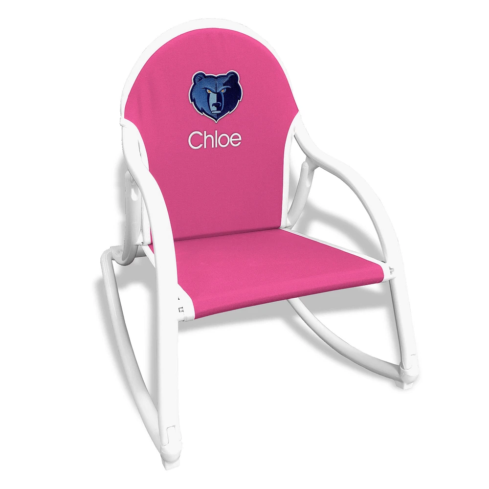Children's Pink Memphis Grizzlies Personalized Rocking Chair
