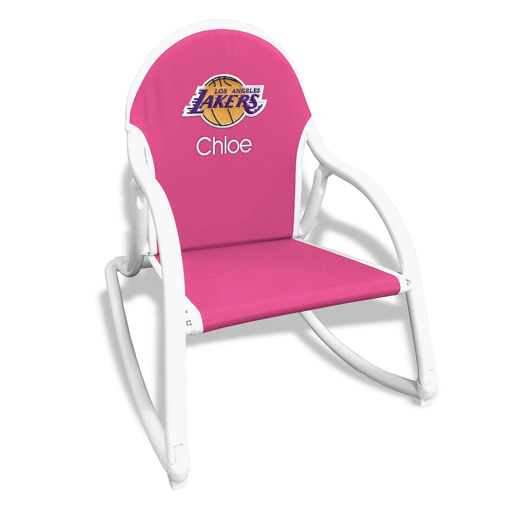 Children's Pink Los Angeles Lakers Personalized Rocking Chair