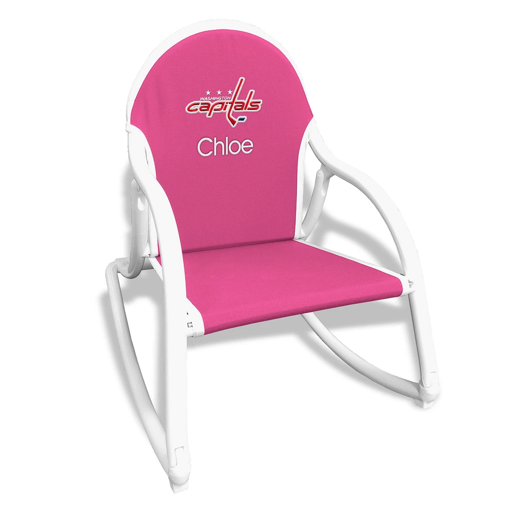 Children's Pink Washington Capitals Personalized Rocking Chair
