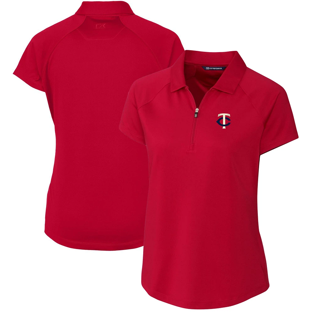 Women's Cutter & Buck Cardinal Minnesota Twins DryTec Forge Stretch Polo