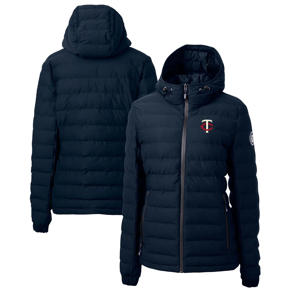 Women's Cutter & Buck Navy Minnesota Twins Mission Ridge Repreve Eco Insulated Full-Zip Puffer Jacket