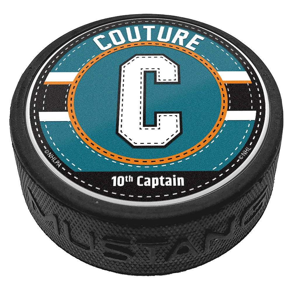 Logan Couture San Jose Sharks Captain Puck