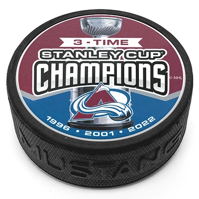 Colorado Avalanche Three-Time Stanely Cup Champions Puck