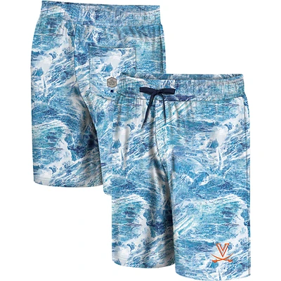 Men's Colosseum Blue Virginia Cavaliers Realtree Aspect Ohana Swim Shorts