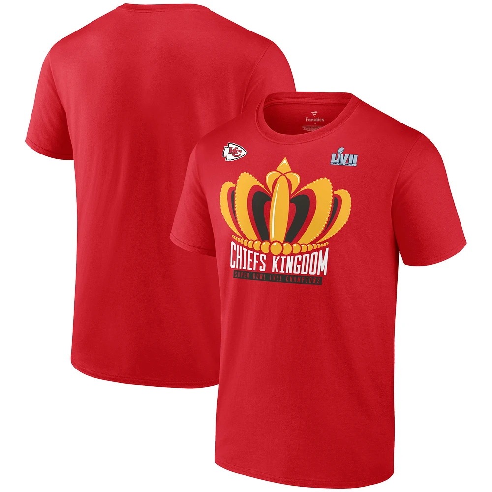 Men's Fanatics Red Kansas City Chiefs Super Bowl LVII Champions Big & Tall Hometown Last Standing T-Shirt
