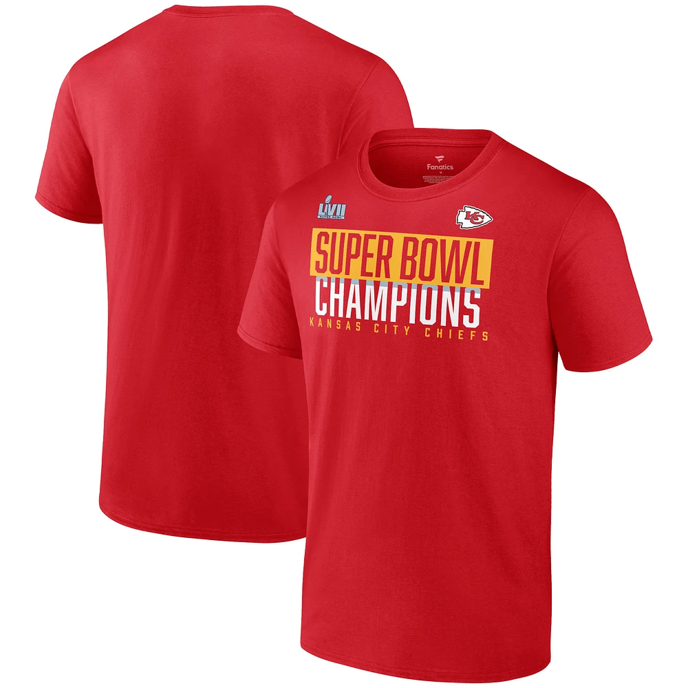 Men's Fanatics Red Kansas City Chiefs Super Bowl LVII Champions Big & Tall Foam Finger T-Shirt