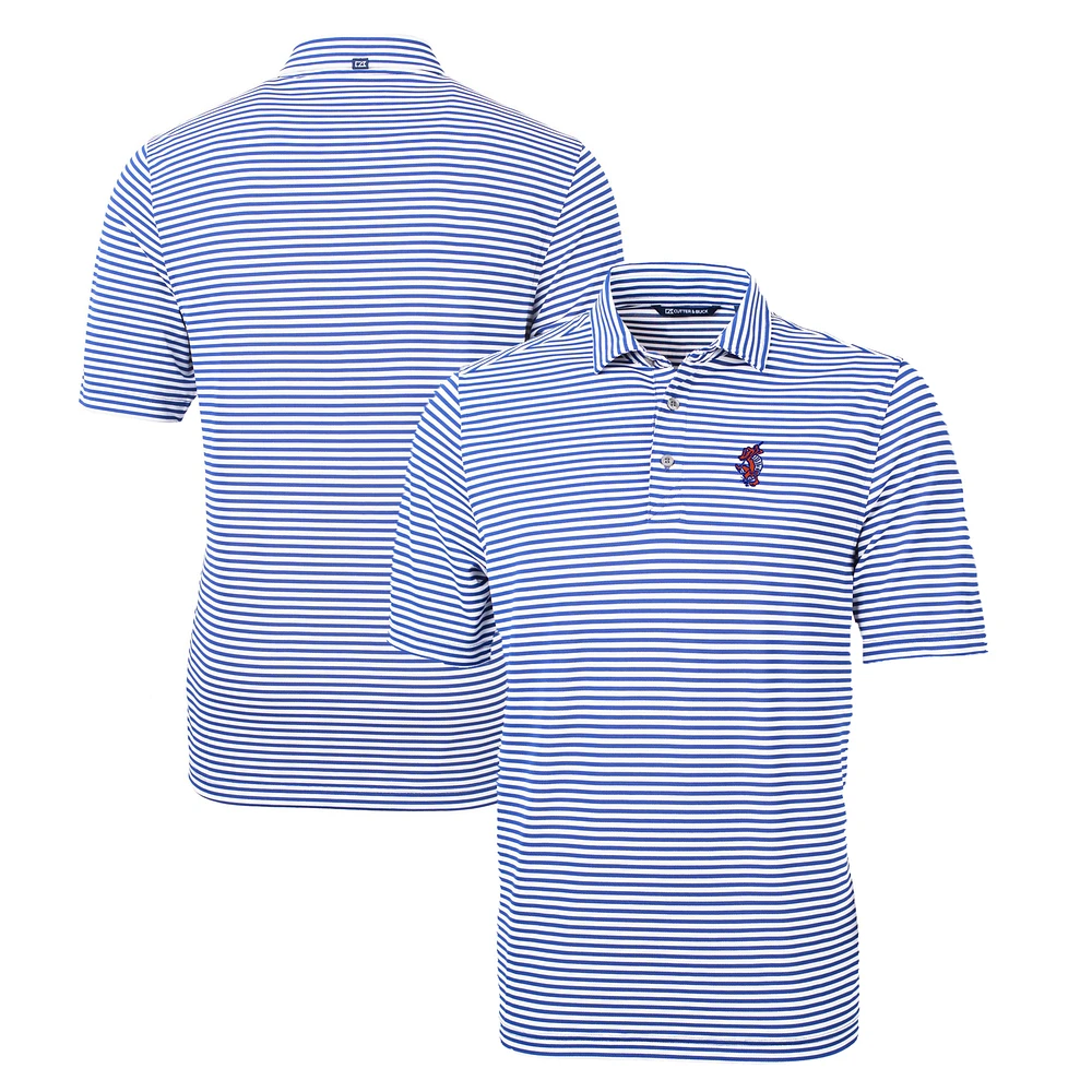 Men's Cutter & Buck Florida Gators Swinging Gator Virtue Eco Pique Stripe Recycled Polo