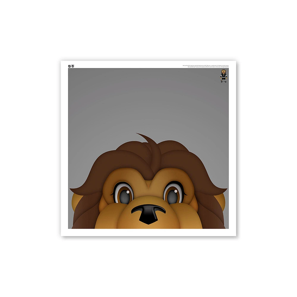 Los Angeles Kings 12'' x 12'' Minimalist Mascot Poster Print