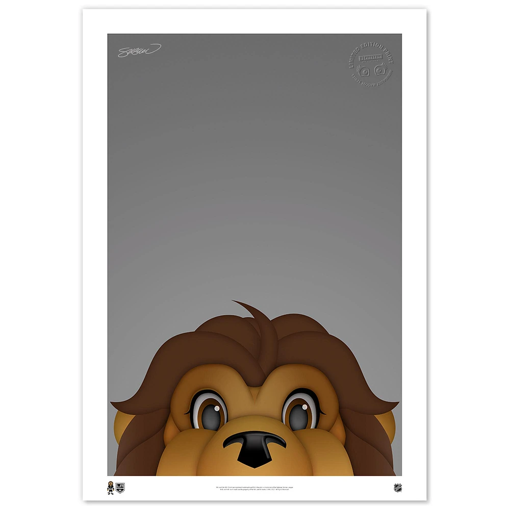 Los Angeles Kings 24'' x 36'' Minimalist Mascot Fine Art Print