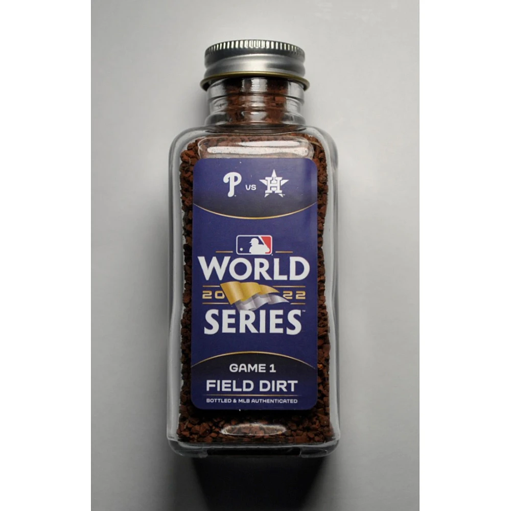 2022 World Series Game Game-Used Dirt Jar Philadelphia Phillies vs Houston Astros