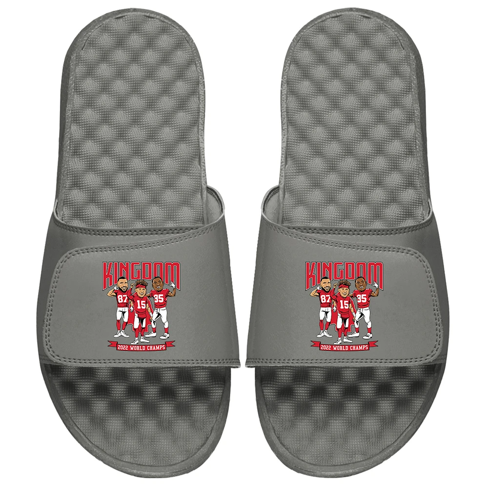 Youth ISlide x BreakingT Gray NFLPA Super Bowl LVII Champions Slide Sandals