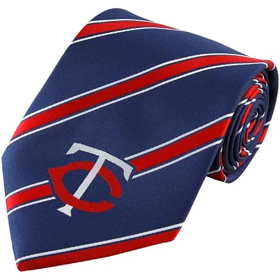 Men's Minnesota Twins Woven Poly Striped Tie