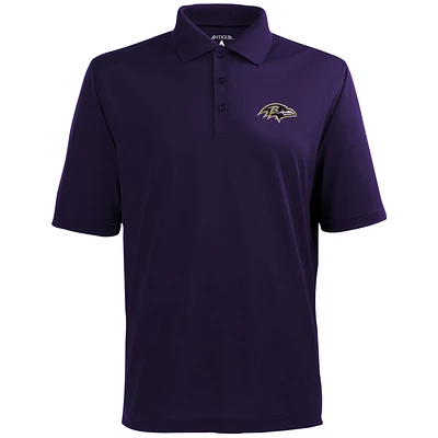 Antigua Baltimore Ravens Pique Xtra-Lite Polo - Purple