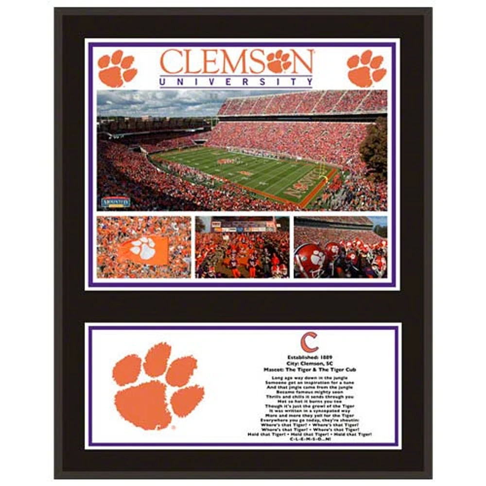 Clemson Tigers 12'' x 15'' Sublimated Team Plaque