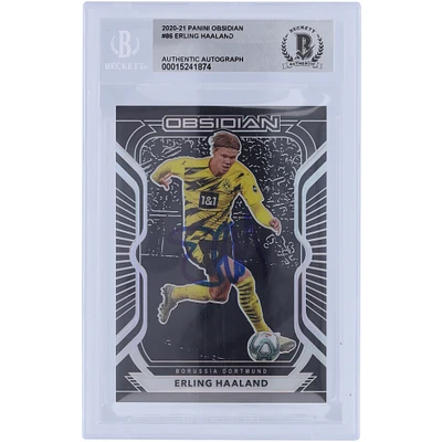 Erling Haaland Borussia Dortmund Autographed 2020-21 Panini Obsidian #86 #161/195 BAS Authenticated 10 Card