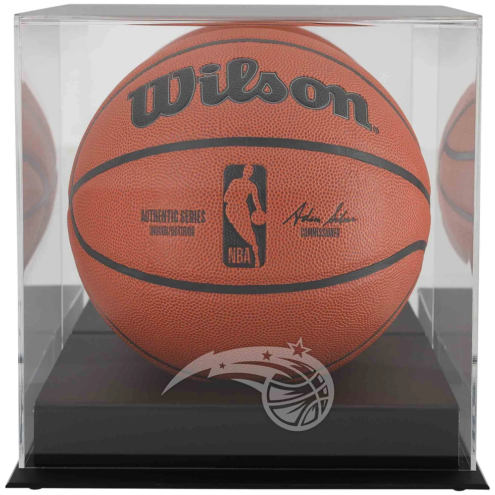 Orlando Magic Black Base Team Logo Basketball Display Case with Mirrored Back