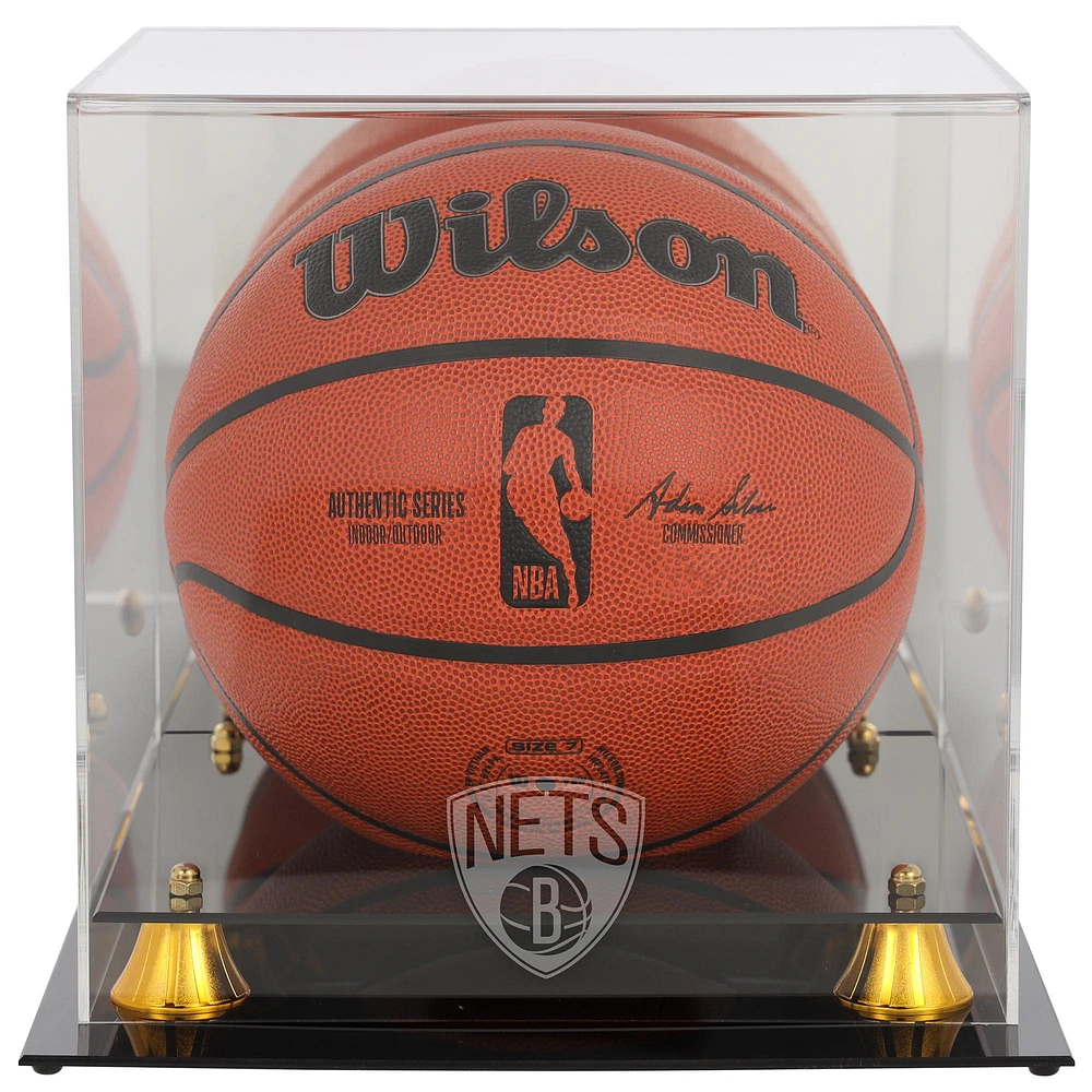 Brooklyn Nets Golden Classic Logo Basketball Display Case