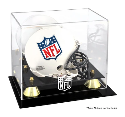 NFL Shield Golden Classic Mini Helmet Display Case