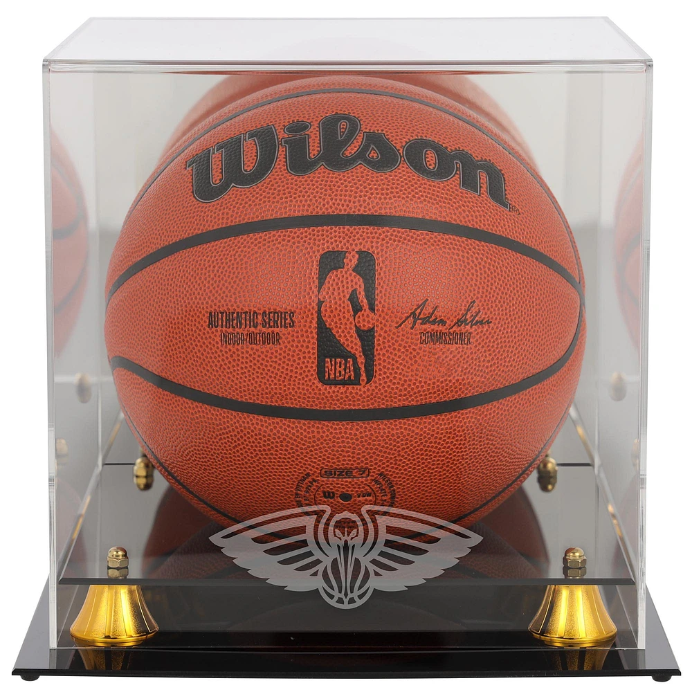 New Orleans Pelicans Golden Classic Logo Basketball Display Case
