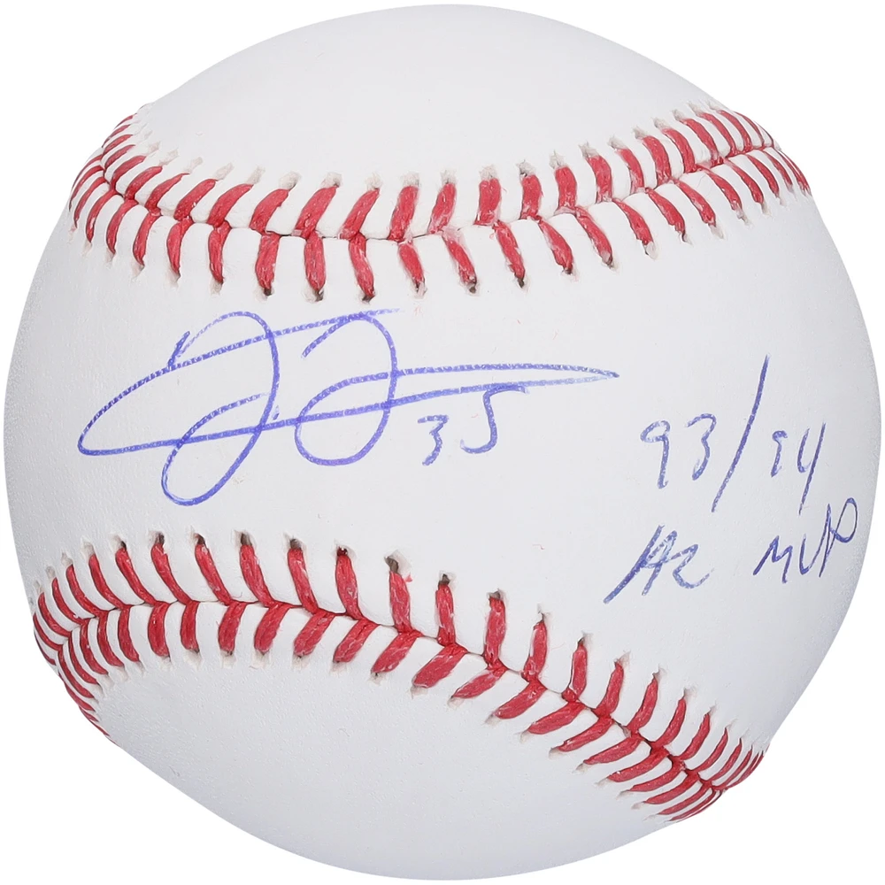 Frank Thomas Chicago White Sox Autographed Baseball with "93 & 94 AL MVP" Inscription