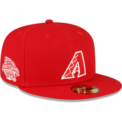 Men's New Era Red Arizona Diamondbacks Sidepatch 59FIFTY Fitted Hat