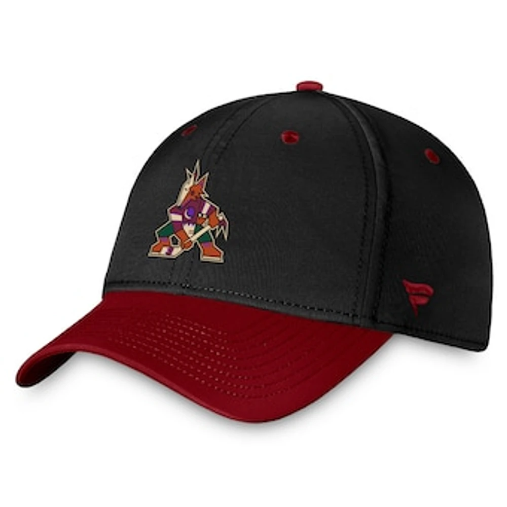 Men's Fanatics Black/Garnet Arizona Coyotes Authentic Pro Rink Two-Tone Flex Hat