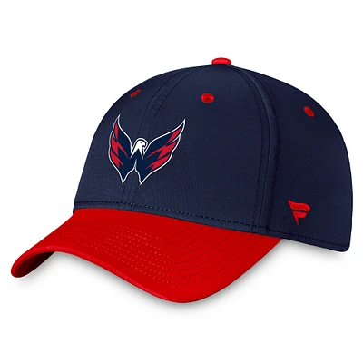 Men's Fanatics Navy/Red Washington Capitals Authentic Pro Rink Two-Tone Flex Hat