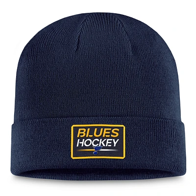Men's Fanatics Navy St. Louis Blues Authentic Pro Cuffed Knit Hat
