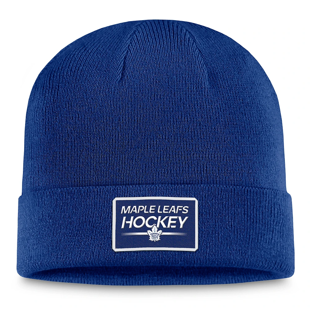 Men's Fanatics Blue Toronto Maple Leafs Authentic Pro Cuffed Knit Hat